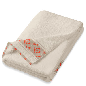 Хавлиена кърпа за баня в екрю 70/140 - Etno Хавлиена кърпа за баня в екрю 70/140 - Etno